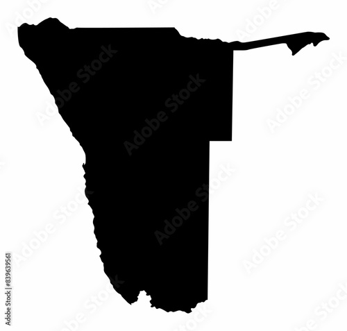 Namibia silhouette map