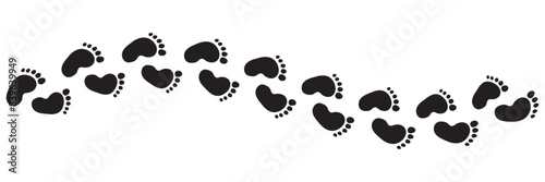 baby feet icon vector set. footprint, newborn, kids feet sign