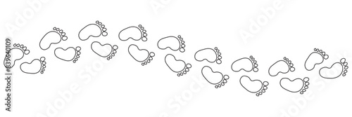 baby feet icon vector set. footprint, newborn, kids feet sign. Vector 10 eps.