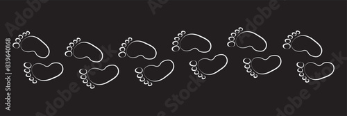 baby feet icon vector set. footprint, newborn, kids feet sign. Vector 10 eps.