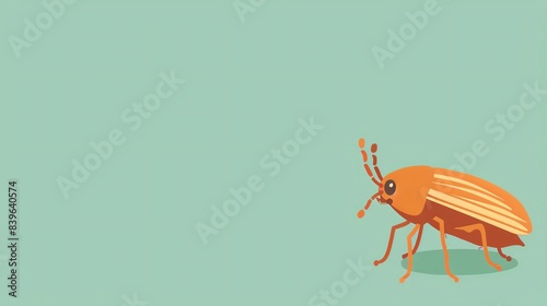 Flea theyre tiny and can be cute in a cartoonish way, border, background Wallpaper, blank in the middle, minimalism, negative space, use for postcard template photo
