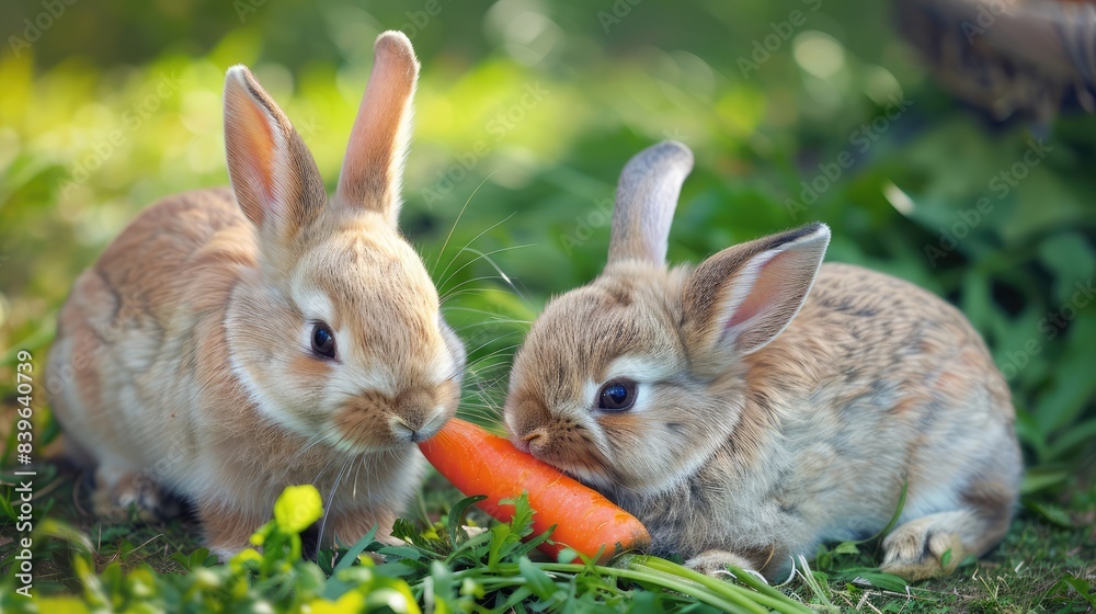 rabbit in the grass rabbit in the grass
