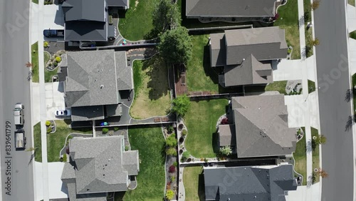 aerial view of homes