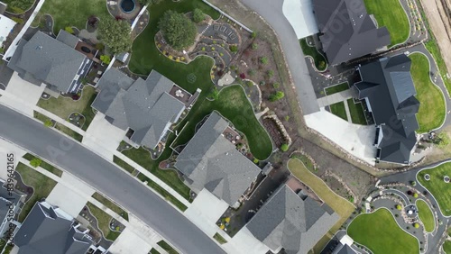 aerial view of homes