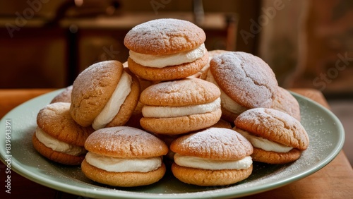 Delicious Italian ricotta cookies. Golden brown cookies  lightly sprinkled with powdered sugar  gives it an irresistible sweetness.
