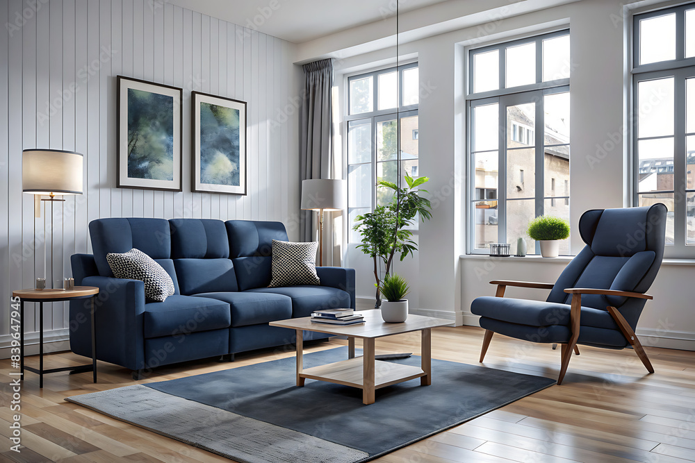 dark blue sofa, recliner chair, scandinavian apartment
dark blue sofa, recliner chair, scandinavian apartment