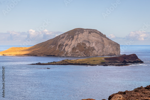 Beautiful View from Makapu Lookout with Makapuu Beach, Kaohikaipu Island and Manana Island, being both of the islands Seabird Sanctuaries photo