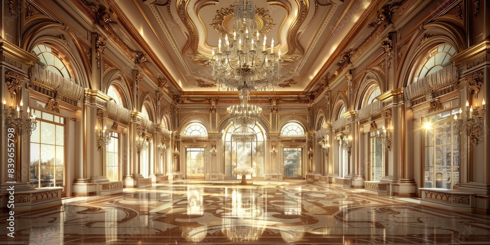 Obraz premium Luxurious Ballroom with Ornate Decor