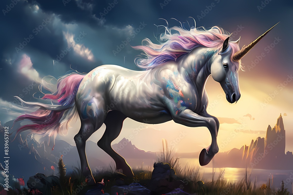 Unicorn on the forest for Creative Projects and Design Unicorn on the forest for Creative Projects and Design