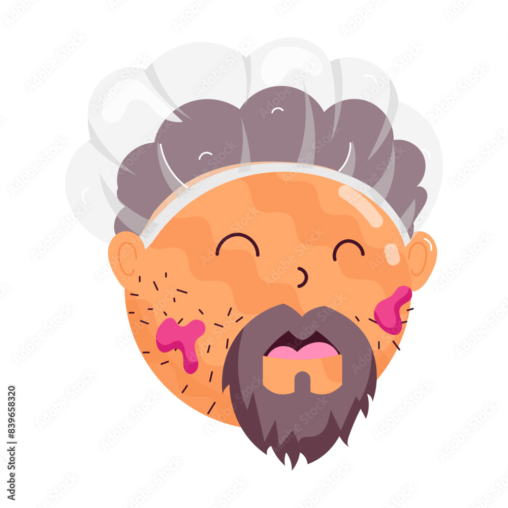 Obraz premium Self Grooming Flat Stickers 