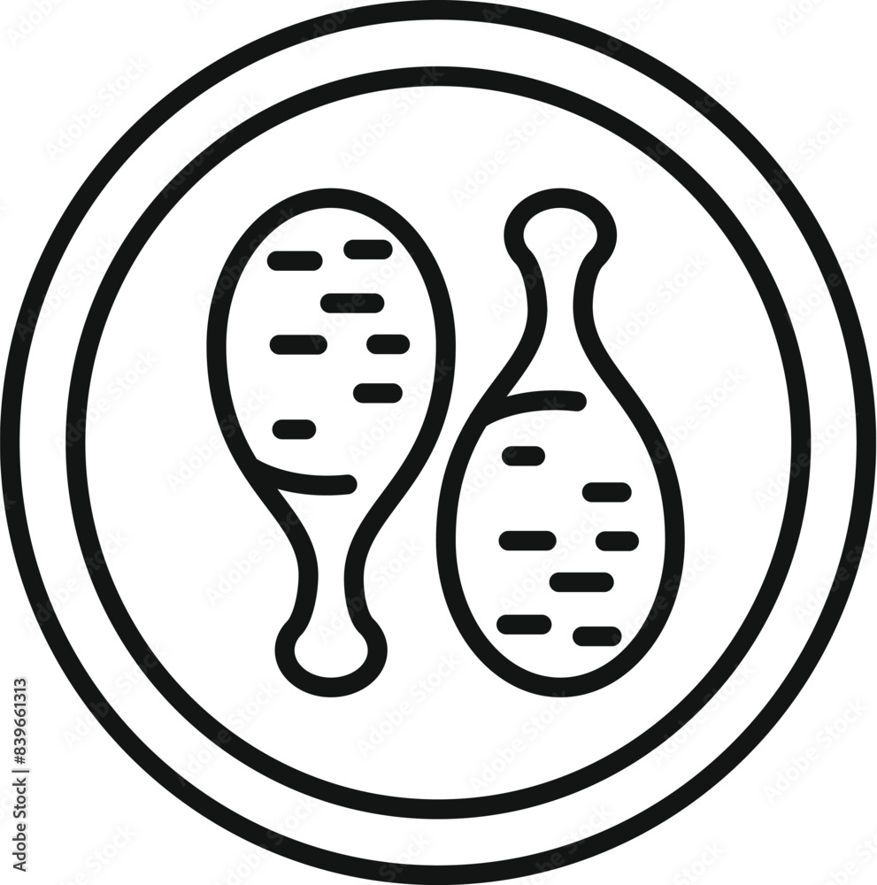 Representing fried chicken legs on a plate, perfect for restaurants and food bloggers