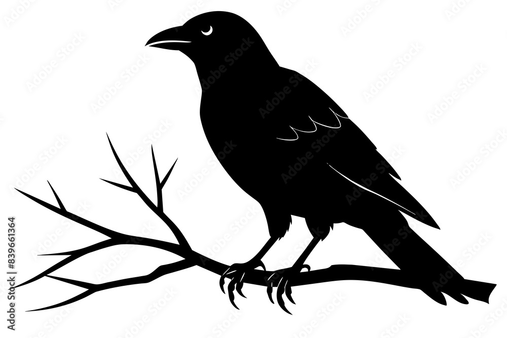 crow bird silhouette vector illustration crow bird silhouette vector illustration
