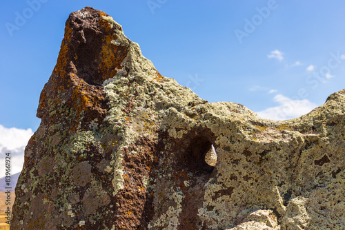 View of the Carahunge, prehistoric archaeological site near the town of Sisian, Armenia. photo