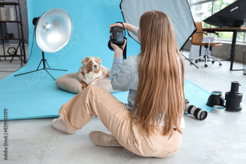 Female photographer taking ...