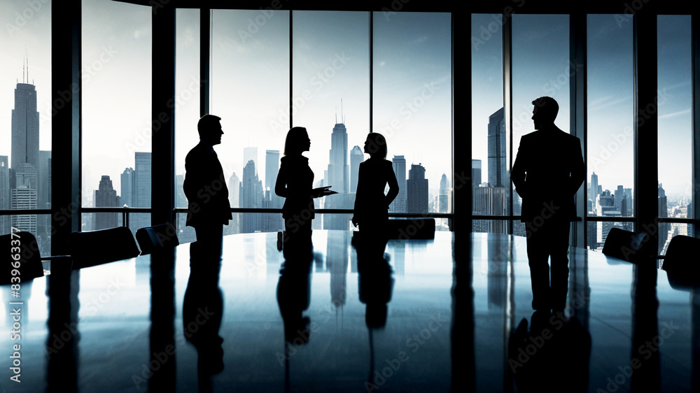 silhouettes of people in the office silhouettes of people in the office