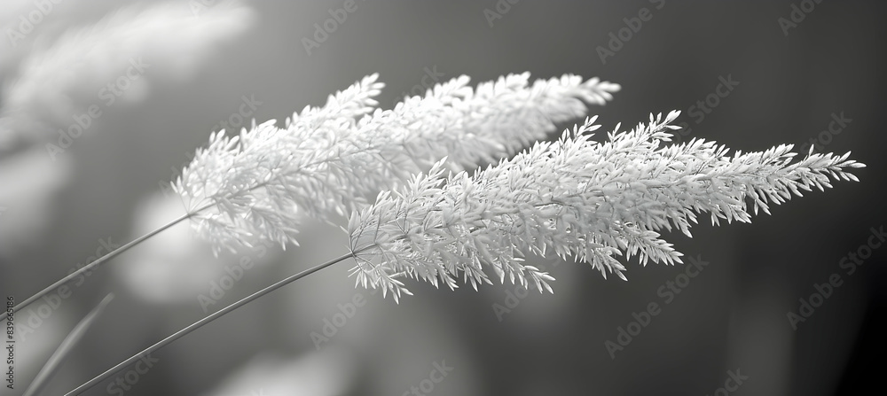 Obraz premium A close-up of nature grassland plants, the details and textures of the grasses captured in stunning clarity