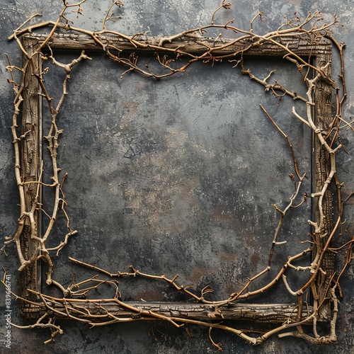 frame made of dry branches.