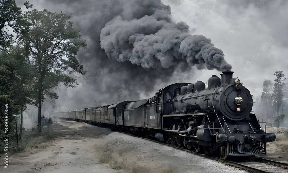 Naklejka premium Coal train 1945
