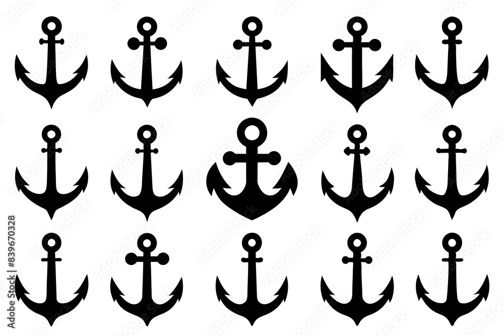 anchor silhouette vector illustration anchor silhouette vector illustration