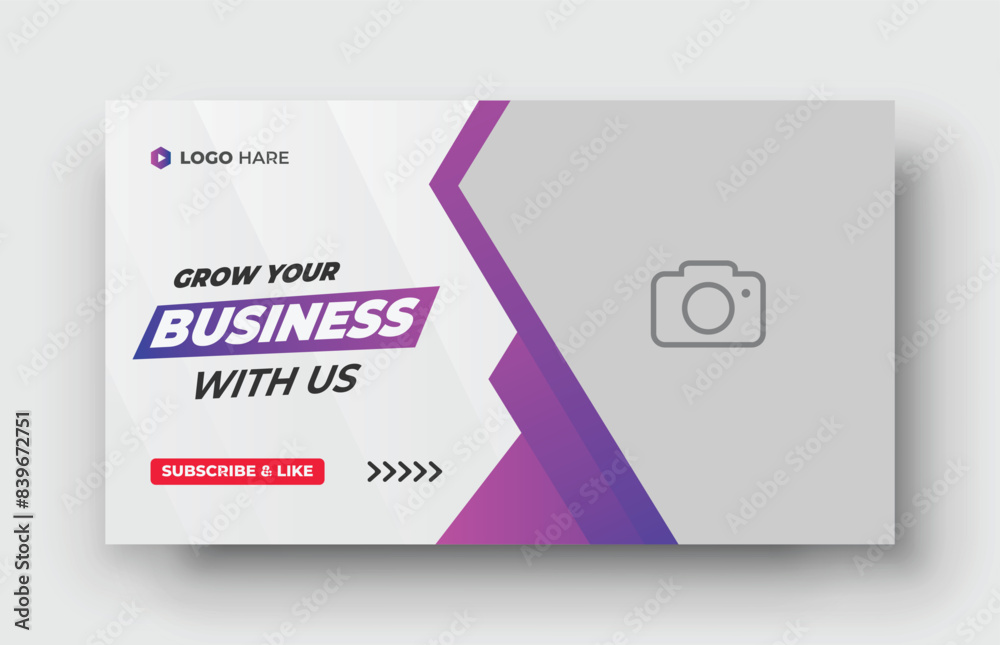Fototapeta premium YouTube thumbnail for workshop promotion cover banner and products review video thumbnail 