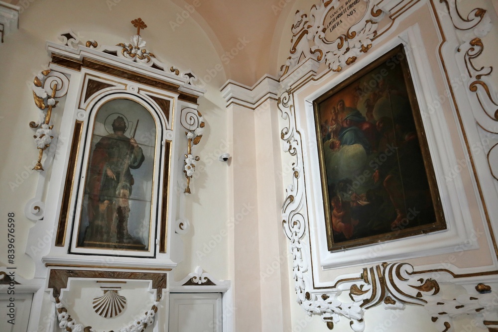 Vasto - Dipinto settecentesco di San Rocco nella Chiesa di San Francesco di Paola