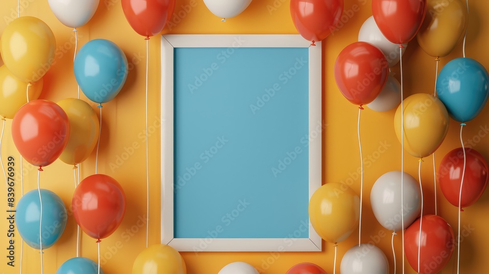 frame with balloons frame with balloons