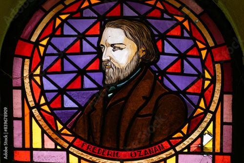 Konstfotografi Stained glass of Frederic Ozanam