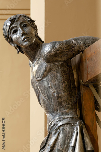 Bronze representing Dimas the Good Thief. Bronze représentant Dismas, le bon larron.Paris, France photo