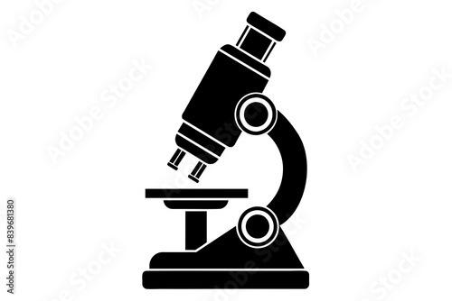 microscope silhouette vector illustration