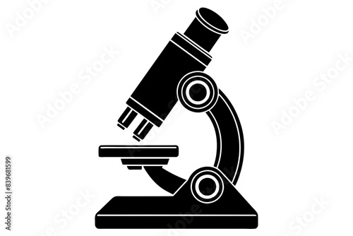 microscope silhouette vector illustration