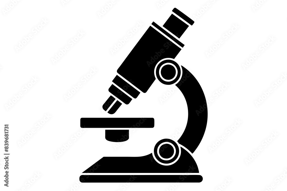 microscope silhouette vector illustration