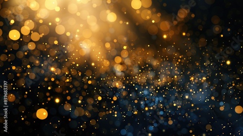 A blurry image of a gold and black background