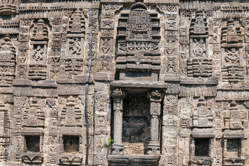 Tablou pe pânză Ancient architectural stone carvings with intricate artistry and historical impo