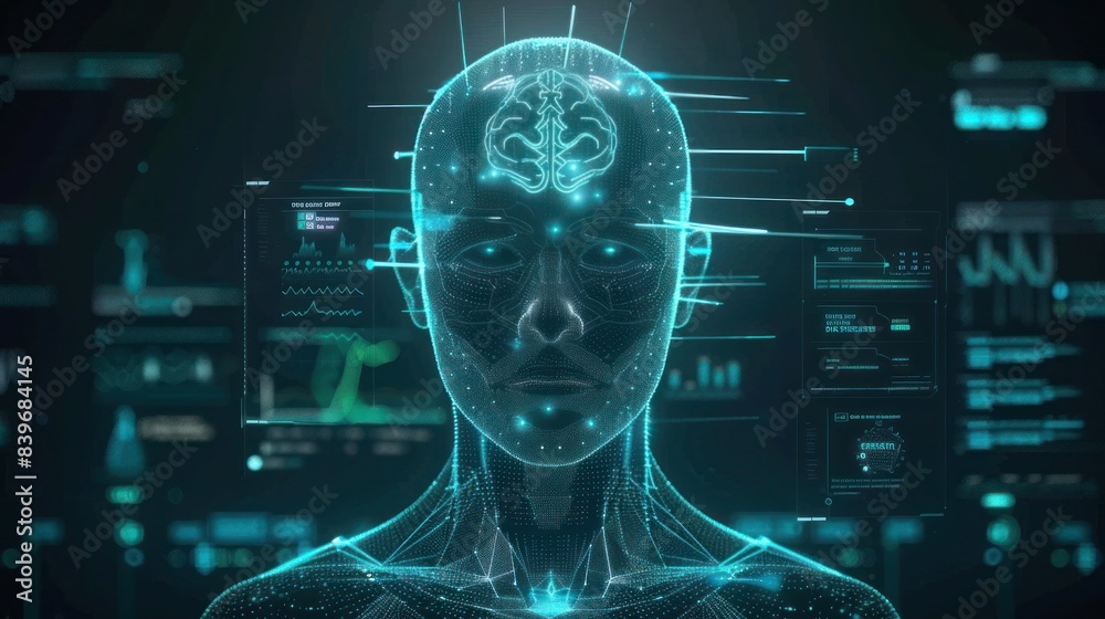 health future design on hi tech background. hud interface elements of medicine. head hud interface hologram elements of digital data chart health future design on hi tech background. hud interface elements of medicine. head hud interface hologram elements of digital data chart