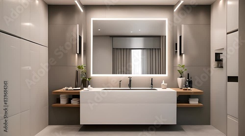 modern bathroom ai generated video