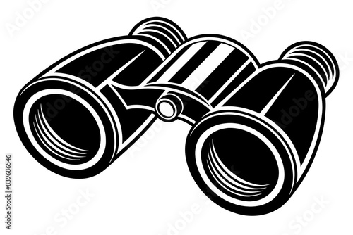 binoculars silhouette vector illustration