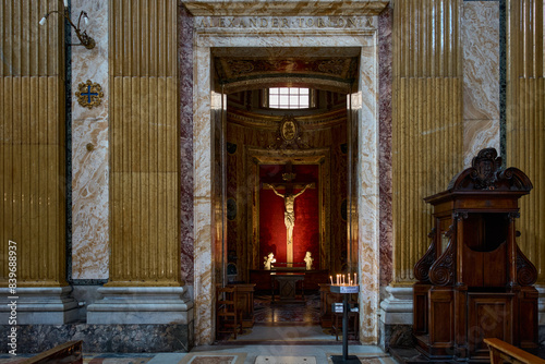 Crocifisso Maggiore,  side chapel at  Chiesa del Gesù, mannerist and baroque styled church in Rome, Italy