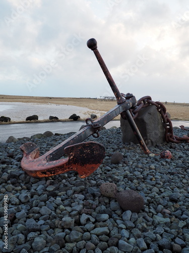 An anchor on land in Iceland