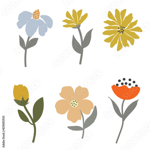 Colorful set of flowers. abstract origami flowers background. style for banners, wallpaper, posters, websites, online shopping.Vector illustration design and creative idea,eps 10.