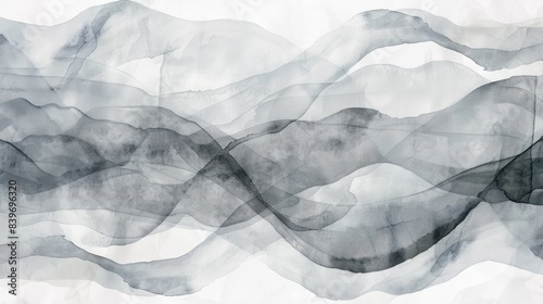 Wallpaper Mural Abstract waves watercolor background. Pastel aesthetic watercolor texture. Torontodigital.ca