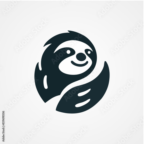 sloth icon design logo template