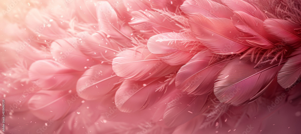 Delicate Pink Feather Background Delicate Pink Feather Background