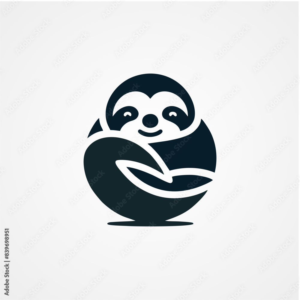 Obraz premium sloth icon design logo template