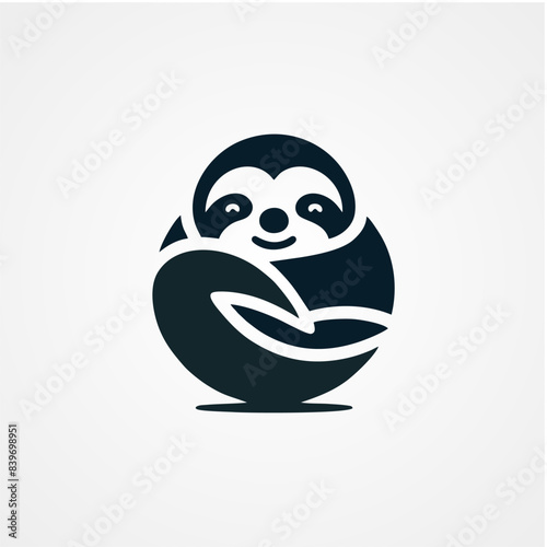 sloth icon design logo template
