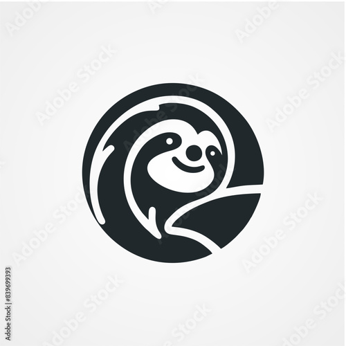 sloth icon design logo template
