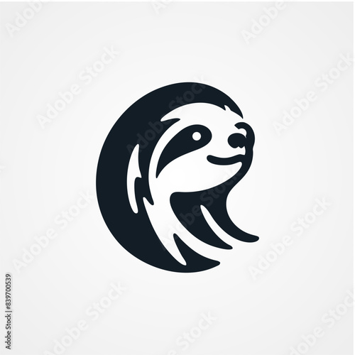 sloth icon design logo template