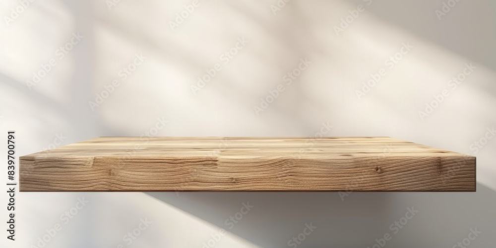 Empty beautiful wood tabletop counter on interior in clean and bright background Empty beautiful wood tabletop counter on interior in clean and bright background