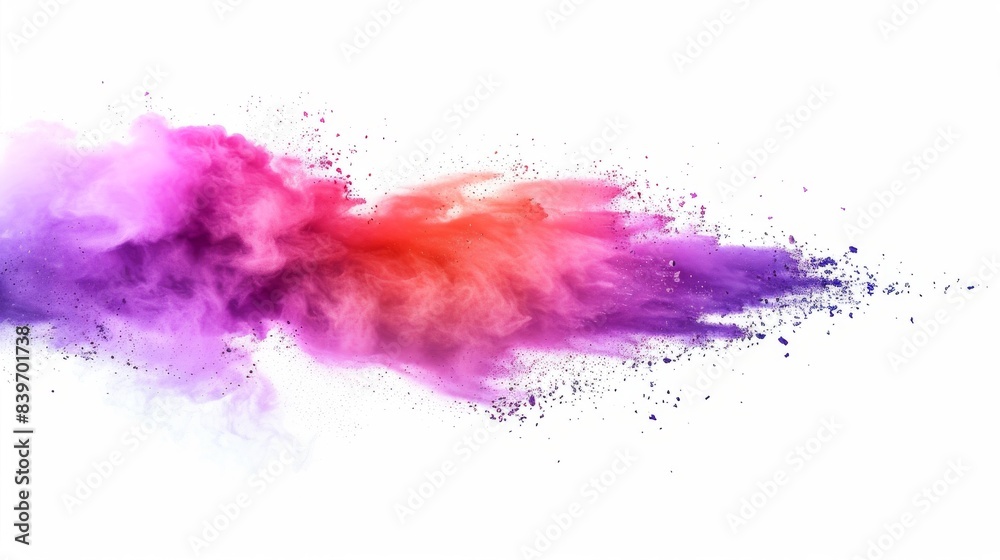 abstract colorful powder explosion isolated on a white background, the creative process, art school, a riot of colors abstract colorful powder explosion isolated on a white background, the creative process, art school, a riot of colors