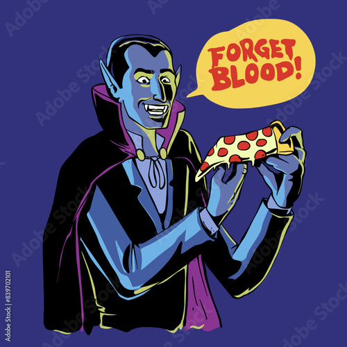 Forget Blood Vampire Vector Illustration