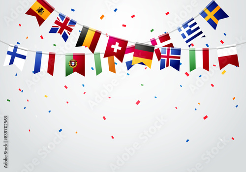 Party Garland With European Flag
